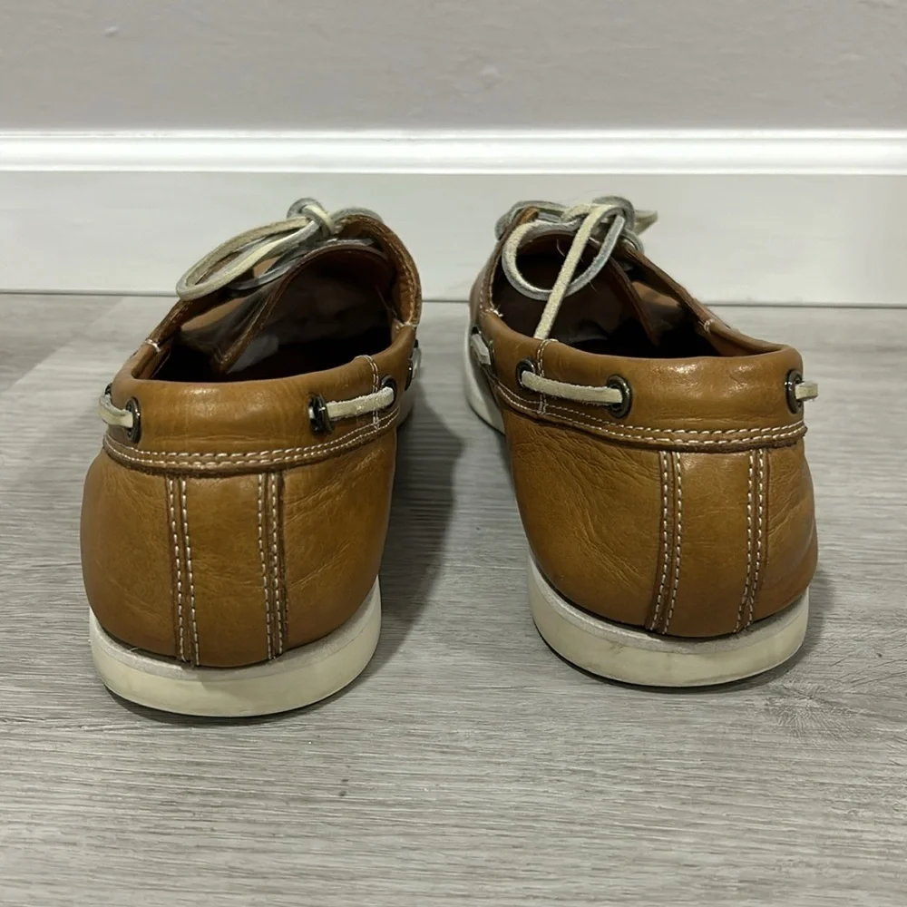 Coach men’s leather boat shoes